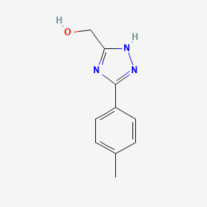 molecular formula C10H11N3O B12119323 1H-1,2,4-Triazole-5-methanol, 3-(4-methylphenyl)- 