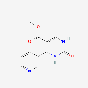 molecular formula C12H13N3O3 B12119342 5-Pyrimidinecarboxylicacid,1,2,3,4-tetrahydro-6-methyl-2-oxo-4-(3-pyridinyl)-,methylester(9CI) 