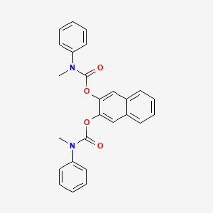 molecular formula C26H22N2O4 B12119362 Naphthalene-2,3-diyl bis[methyl(phenyl)carbamate] 