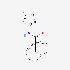 molecular formula C16H22N2O2 B12119388 N-(5-methylisoxazol-3-yl)tricyclo[4.3.1.1(3,8)]undecane-1-carboxamide 