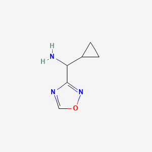 molecular formula C6H9N3O B12119453 Cyclopropyl(1,2,4-oxadiazol-3-yl)methanamine 