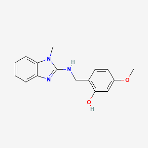 5-Methoxy-2-[[(1-methyl-2-benzimidazolyl)amino]methyl]phenol