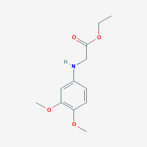 molecular formula C12H17NO4 B12119525 Glycine, N-(3,4-dimethoxyphenyl)-, ethyl ester 