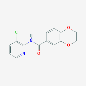 N-(3-chloro-2-pyridinyl)-2,3-dihydro-1,4-benzodioxin-6-carboxamide