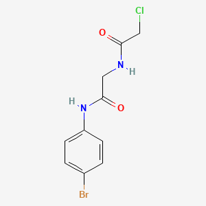 molecular formula C10H10BrClN2O2 B12119532 N-{2-[(4-bromophenyl)amino]-2-oxoethyl}-2-chloroacetamide 