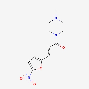 molecular formula C12H15N3O4 B1211956 1-(4-Methylpiperazin-1-yl)-3-(5-nitrofuran-2-yl)prop-2-en-1-one 