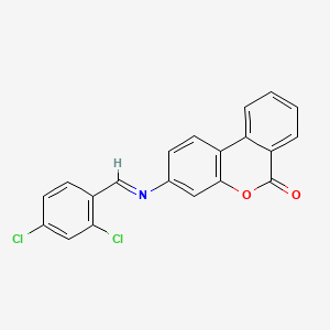 3-[(2,4-Dichlorobenzylidene)amino]-6H-dibenzo[b,d]pyran-6-one