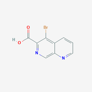 molecular formula C9H5BrN2O2 B12119576 1,7-Naphthyridine-6-carboxylic acid, 5-bromo- CAS No. 1049130-81-5