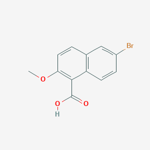 molecular formula C12H9BrO3 B12119586 6-Bromo-2-methoxy-1-naphthoic acid 