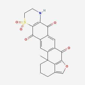 1-Methyl-7,7-dioxo-18-oxa-7lambda6-thia-10-azahexacyclo[15.6.1.02,15.04,13.06,11.020,24]tetracosa-2(15),3,6(11),13,17(24),19-hexaene-5,12,16-trione