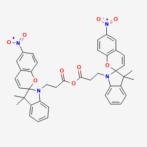 Spiro(2H-1-benzopyran-2,2'-(2H)indole)-1'(3'H)-propanoic acid, 3',3'-dimethyl-6-nitro-, anhydride