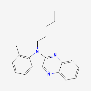 molecular formula C20H21N3 B12119701 4-Methyl-5-pentylindolo[2,3-b]quinoxaline 