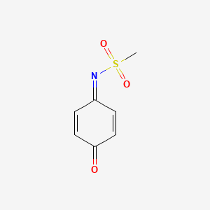 molecular formula C7H7NO3S B12119710 N-(4-oxocyclohexa-2,5-dien-1-ylidene)methanesulfonamide CAS No. 73021-84-8