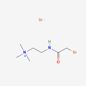 molecular formula C7H16Br2N2O B1211972 Bromoacetylcholamine CAS No. 76986-85-1