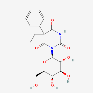 molecular formula C18H22N2O8 B1211976 Phenobarbital N-?-D-Glucoside CAS No. 72209-10-0