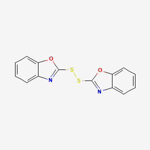 molecular formula C14H8N2O2S2 B12119809 Benzoxazole, 2,2'-dithiobis- CAS No. 36993-70-1