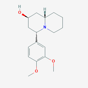 molecular formula C17H25NO3 B1211982 2H-quinolizin-2-ol, 4-(3,4-dimethoxyphenyl)octahydro-, (2S,4S,9aS)- 
