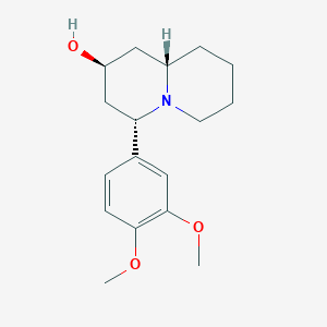 2H-quinolizin-2-ol, 4-(3,4-dimethoxyphenyl)octahydro-, (2S,4S,9aS)-