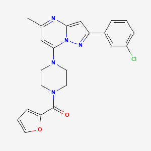 [4-[2-(3-Chlorophenyl)-5-methyl-7-pyrazolo[1,5-a]pyrimidinyl]-1-piperazinyl]-(2-furanyl)methanone