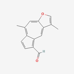 molecular formula C15H12O2 B1211987 Azuleno[6,5-b]furan-5-carboxaldehyde, 3,8-dimethyl- CAS No. 835629-54-4