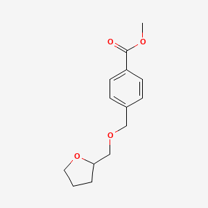 molecular formula C14H18O4 B12119896 Benzoic acid, 4-[[(tetrahydro-2-furanyl)methoxy]methyl]-, methyl ester CAS No. 1152517-96-8