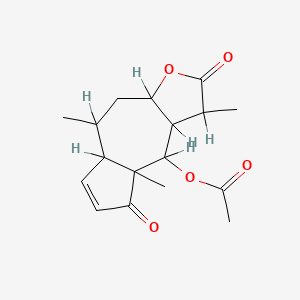 Ambros-2-en-12-oic acid, 6beta,8alpha-dihydroxy-4-oxo-, 12,8-lactone, acetate, (11R)-