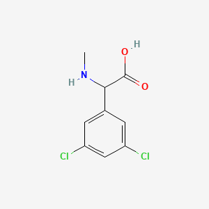molecular formula C9H9Cl2NO2 B12119983 2-(3,5-Dichlorophenyl)-2-(methylamino)acetic acid 