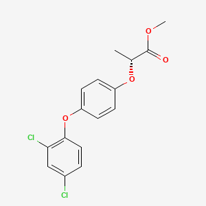 molecular formula C16H14Cl2O4 B1212000 methyl (2R)-2-[4-(2,4-dichlorophenoxy)phenoxy]propanoate CAS No. 71283-65-3