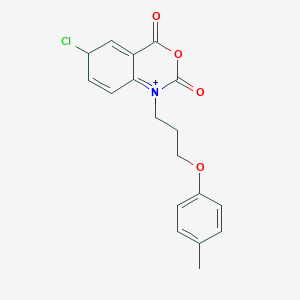 molecular formula C18H17ClNO4+ B12120033 6-chloro-1-[3-(4-methylphenoxy)propyl]-6H-3,1-benzoxazin-1-ium-2,4-dione 