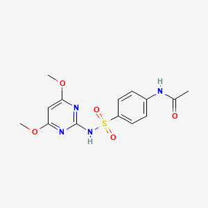 molecular formula C14H16N4O5S B1212010 N(4)-Acetylsulfadimethoxine CAS No. 24341-30-8