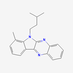 molecular formula C20H21N3 B12120156 7-methyl-6-(3-methylbutyl)-6H-indolo[2,3-b]quinoxaline 