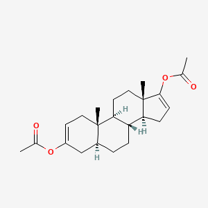 [(5S,8R,9S,10S,13S,14S)-17-acetyloxy-10,13-dimethyl-4,5,6,7,8,9,11,12,14,15-decahydro-1H-cyclopenta[a]phenanthren-3-yl] acetate