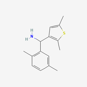 molecular formula C15H19NS B12120259 3-Thiophenemethanamine, alpha-(2,5-dimethylphenyl)-2,5-dimethyl- CAS No. 1152592-54-5