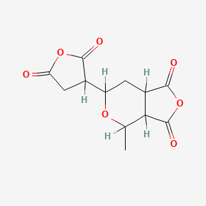 molecular formula C12H12O7 B1212030 6-(2,5-Dioxotetrahydrofuran-3-yl)-4-methyltetrahydro-1H-furo[3,4-c]pyran-1,3(6H)-dione CAS No. 26427-28-1