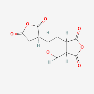 Pyran-3,4-dicarboxylic anhydride, tetrahydro-2-methyl-6-(tetrahydro-2,5-dioxo-3-furyl)-, polymer