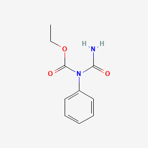 molecular formula C10H12N2O3 B1212034 Ethyl 2-phenylallophanate CAS No. 35104-18-8