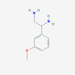 molecular formula C9H14N2O B12120438 1-(3-Methoxyphenyl)ethan-1,2-diamine 