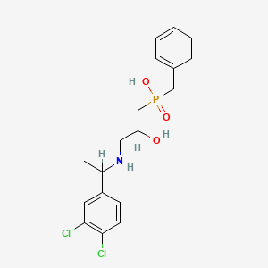 (3-((1-(3,4-Dichlorophenyl)ethyl)amino)-2-hydroxypropyl)(P-benzyl)-phosphinic acid