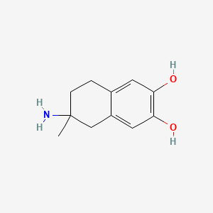 molecular formula C11H15NO2 B1212048 2-Amino-2-methyl-6,7-dihydroxy-1,2,3,4-tetrahydronaphthalene CAS No. 92575-16-1