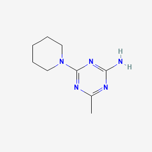molecular formula C9H15N5 B12120489 2-Amino-4-methyl-6-piperidinotriazine CAS No. 30084-28-7