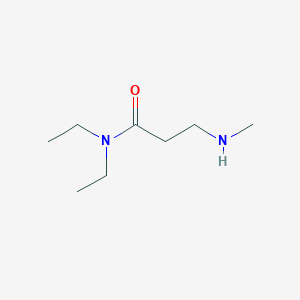 molecular formula C8H18N2O B12120516 Propanamide, N,N-diethyl-3-(methylamino)- CAS No. 90203-25-1