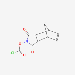 molecular formula C10H8ClNO4 B1212056 4,7-Methano-1H-isoindole-1,3(2H)-dione, 2-((chlorocarbonyl)oxy)-3a,4,7,7a-tetrahydro- CAS No. 99502-89-3