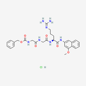 molecular formula C29H36ClN7O6 B1212063 Benzoyloxycarbonylglycyl-glycyl-arginine-4-methoxy-2-naphthylamide CAS No. 63424-41-9