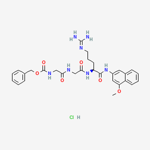 molecular formula C29H36ClN7O6 B1212063 Z-Gly-Gly-Arg-4m-betana hydrochloride CAS No. 63424-41-9