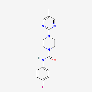molecular formula C16H18FN5O B12120759 N-(4-fluorophenyl)[4-(5-methylpyrimidin-2-yl)piperazinyl]carboxamide 