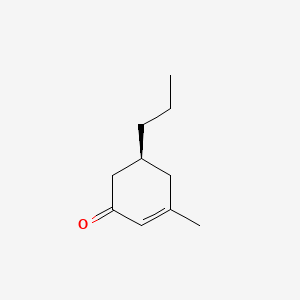molecular formula C10H16O B1212077 3-Methyl-5-propyl-2-cyclohexen-1-one, (S)- CAS No. 1089183-36-7