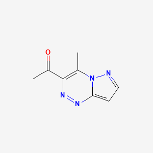 molecular formula C8H8N4O B12120775 1-(4-Methyl-pyrazolo[5,1-c][1,2,4]triazin-3-yl)-ethanone 