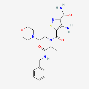 4-amino-N5-[2-(4-morpholinyl)ethyl]-N5-[1-oxo-1-[(phenylmethyl)amino]propan-2-yl]isothiazole-3,5-dicarboxamide