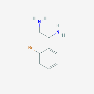 molecular formula C8H11BrN2 B12120834 1-(2-Bromophenyl)ethane-1,2-diamine 