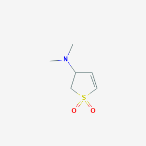 molecular formula C6H11NO2S B12120857 N,N-dimethyl-1,1-dioxo-2,3-dihydrothiophen-3-amine CAS No. 40227-12-1